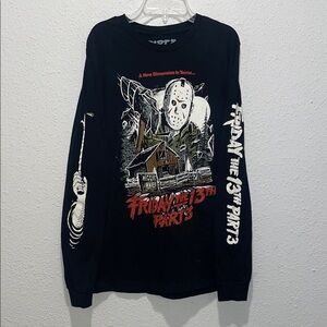 Horror Series Black Graphic Long Sleeve Tee